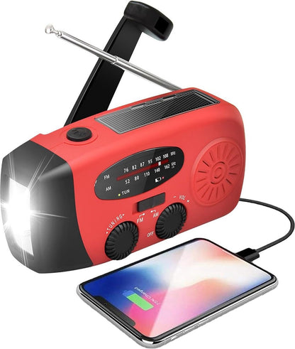 Noodradio met zaklamp en powerbank (2025 model)