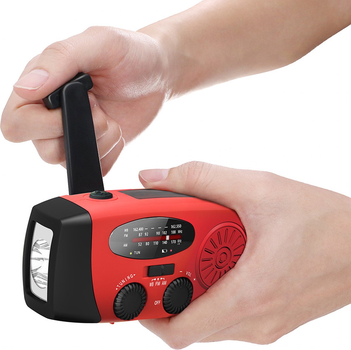 Noodradio met zaklamp en powerbank (2025 model)