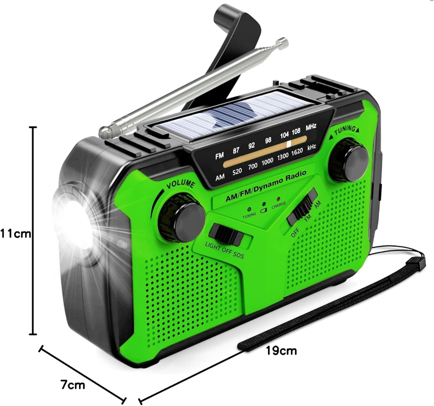 Noodradio met zaklamp en powerbank (4000MAH) 2025 model!